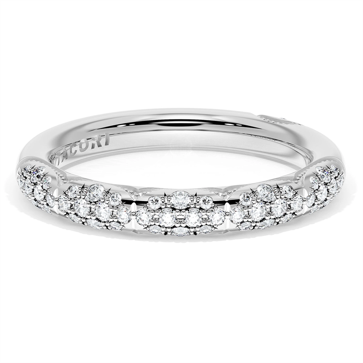 Tacori Wedding Rings in White Gold containing Diamond 406 3 B 1/2 W