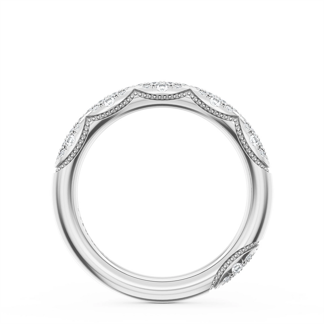 Tacori Wedding Rings in White Gold containing Diamond 406 3 B 1/2 W