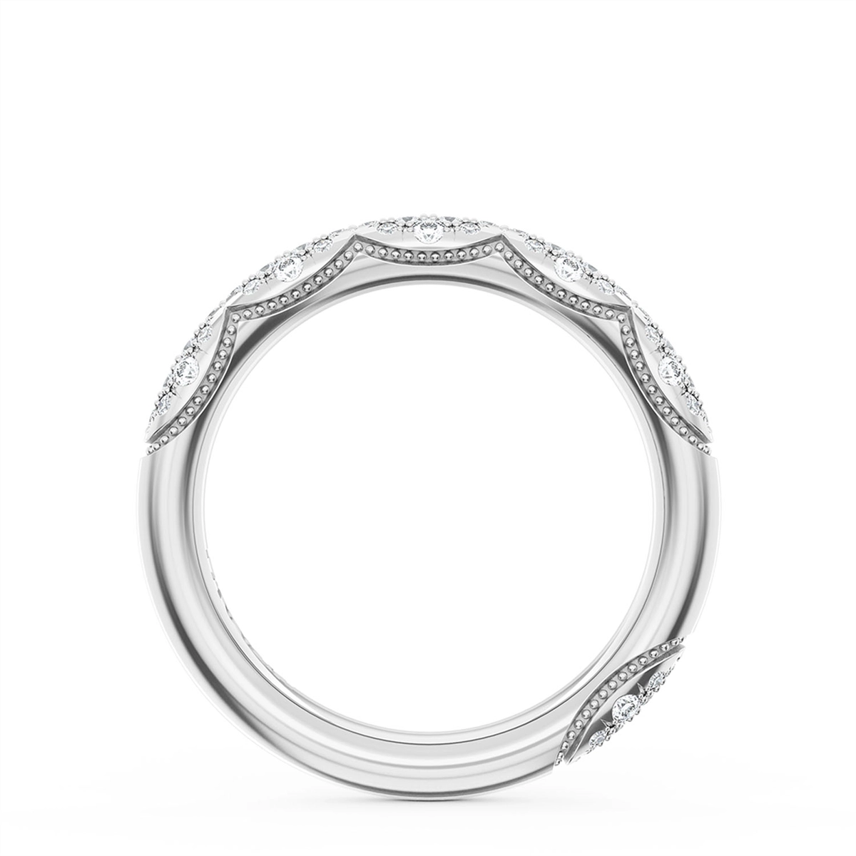 Tacori Wedding Rings in White Gold containing Diamond 406 3 B 1/2 W