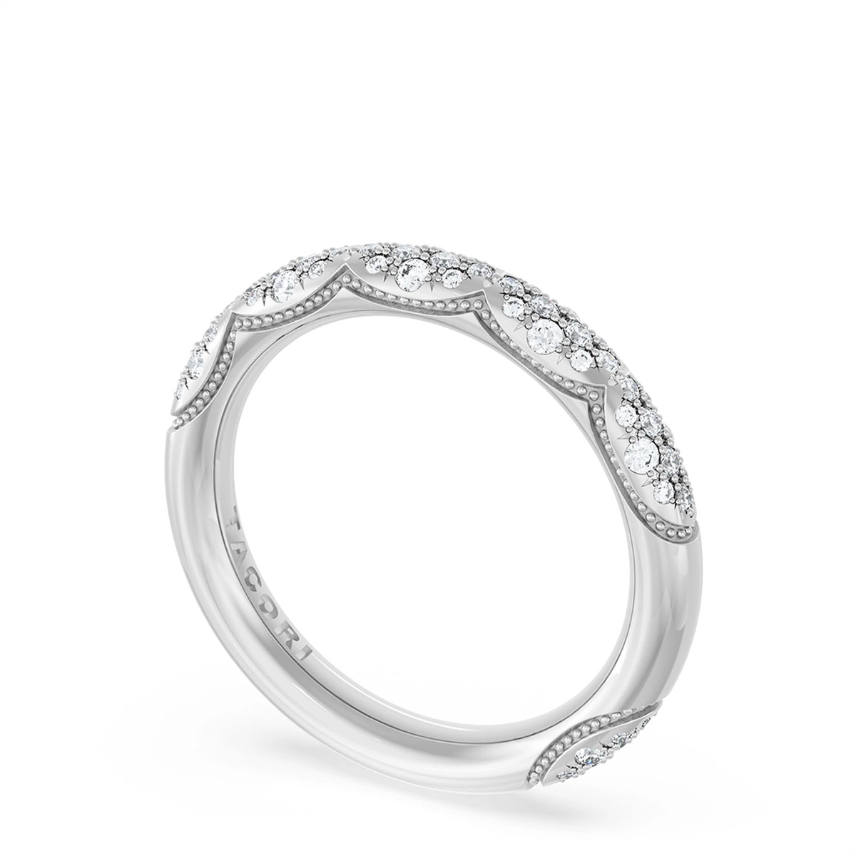 Tacori Wedding Rings in White Gold containing Diamond 406 3 B 1/2 W