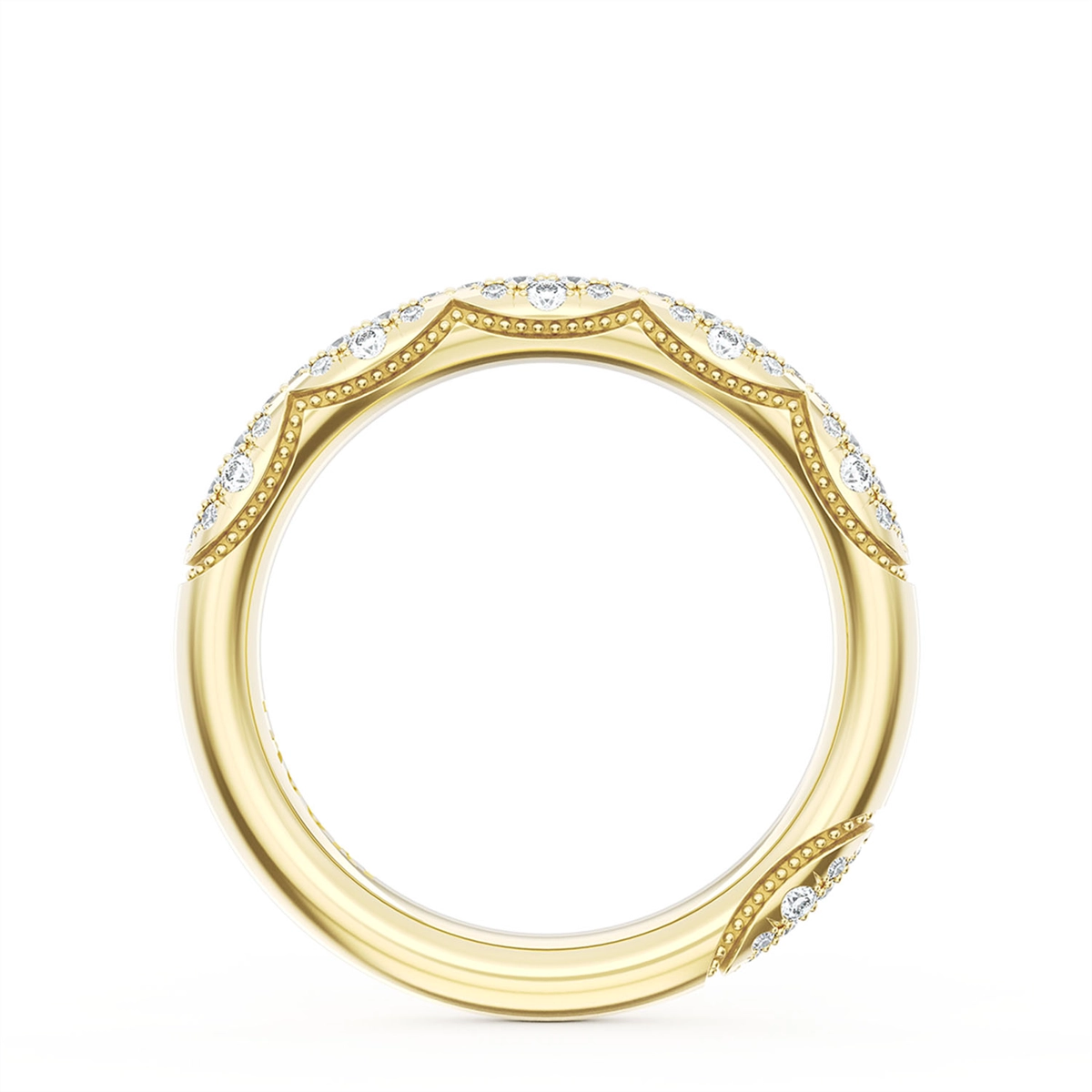Tacori Wedding Rings in Yellow Gold containing Diamond 406 3 B 1/2 Y