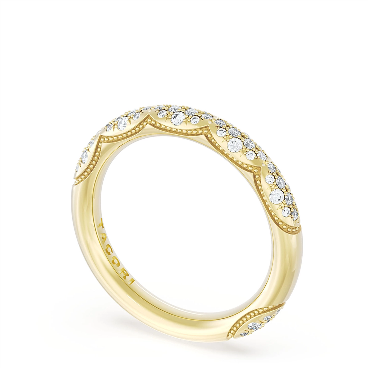 Tacori Wedding Rings in Yellow Gold containing Diamond 406 3 B 1/2 Y