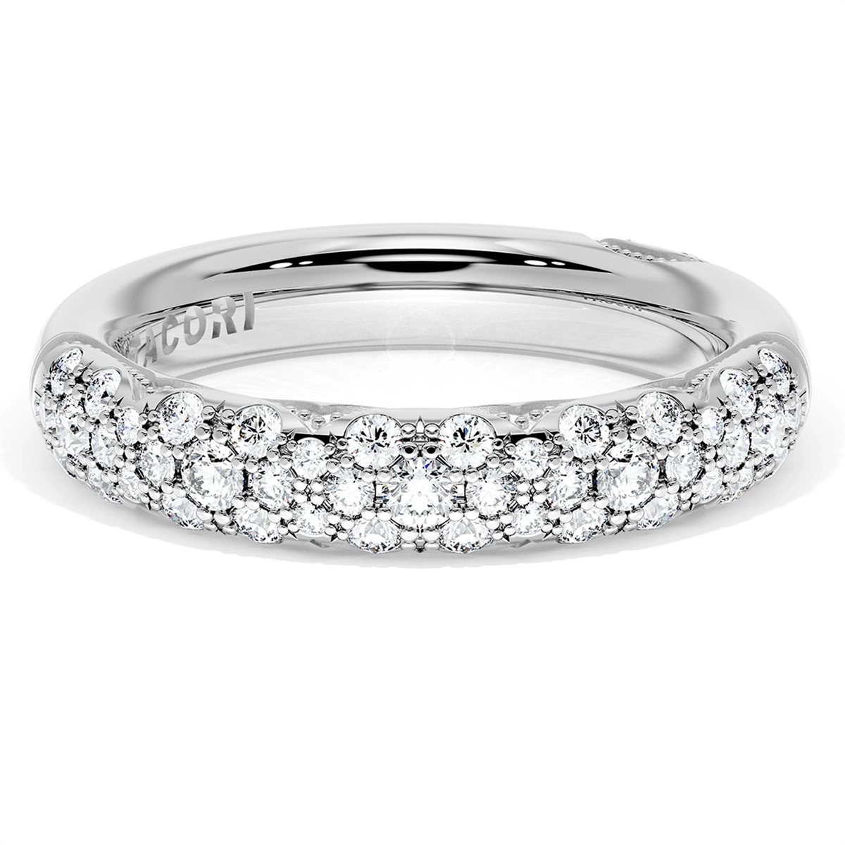 Tacori Wedding Rings in White Gold containing Diamond 406 4 B 1/2 W