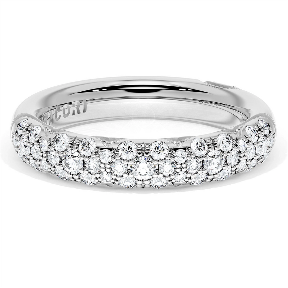 Tacori Wedding Rings in White Gold containing Diamond 406 4 B 1/2 W