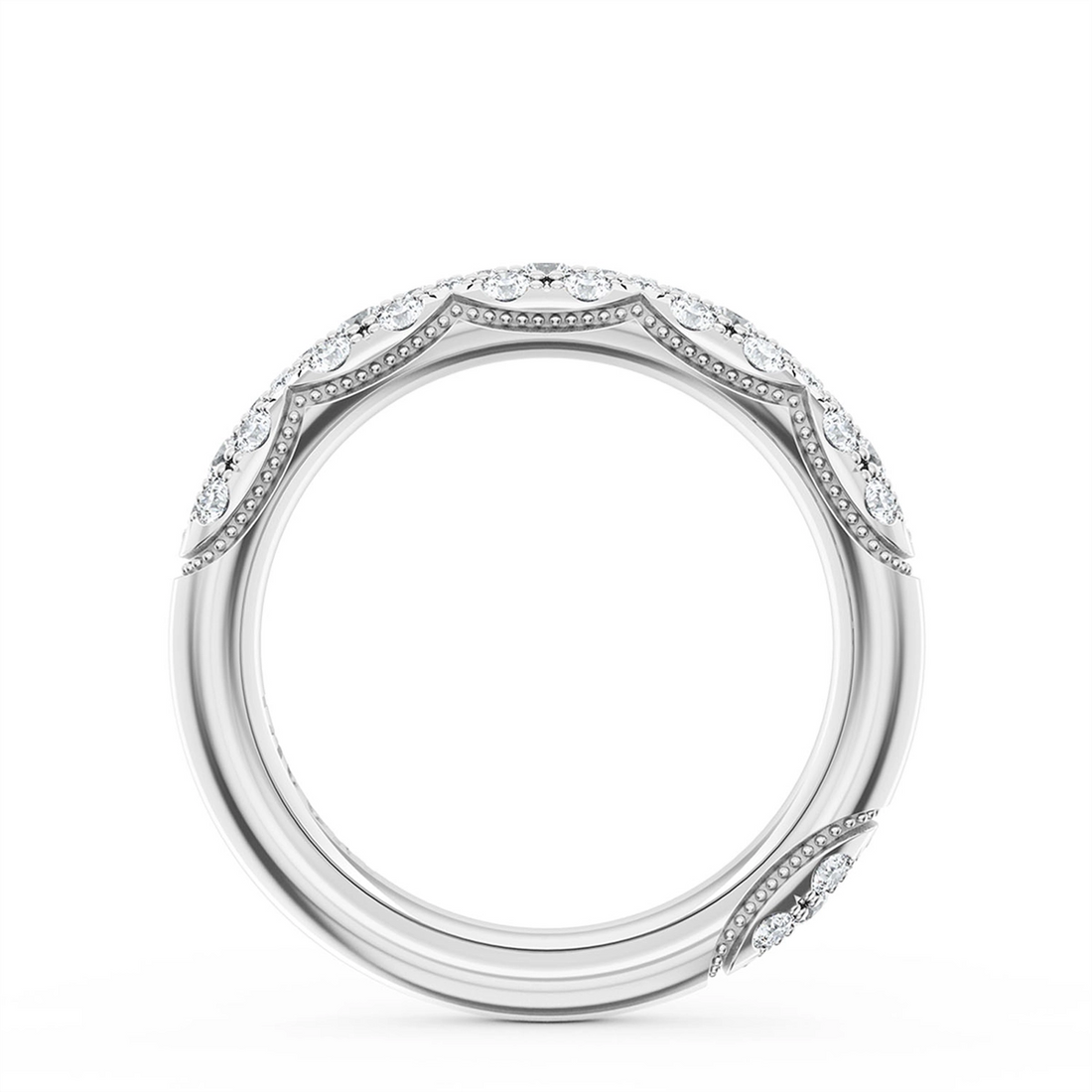 Tacori Wedding Rings in White Gold containing Diamond 406 4 B 1/2 W