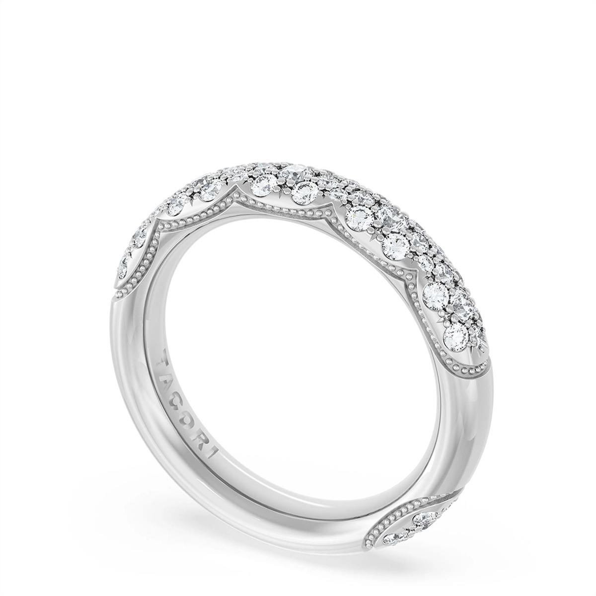Tacori Wedding Rings in White Gold containing Diamond 406 4 B 1/2 W