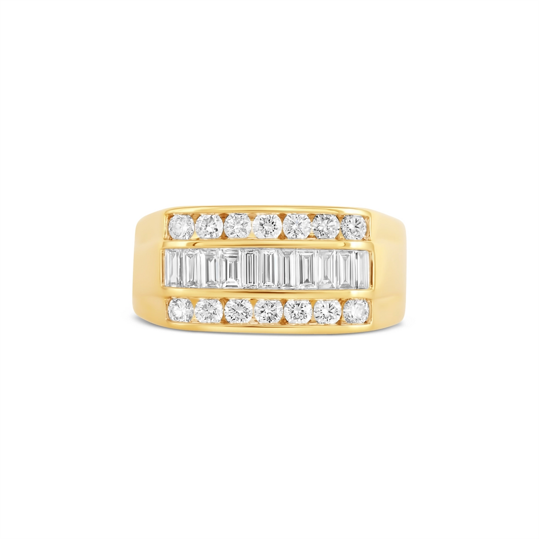 Mens Bands Rings in Yellow Gold containing Diamond 450567