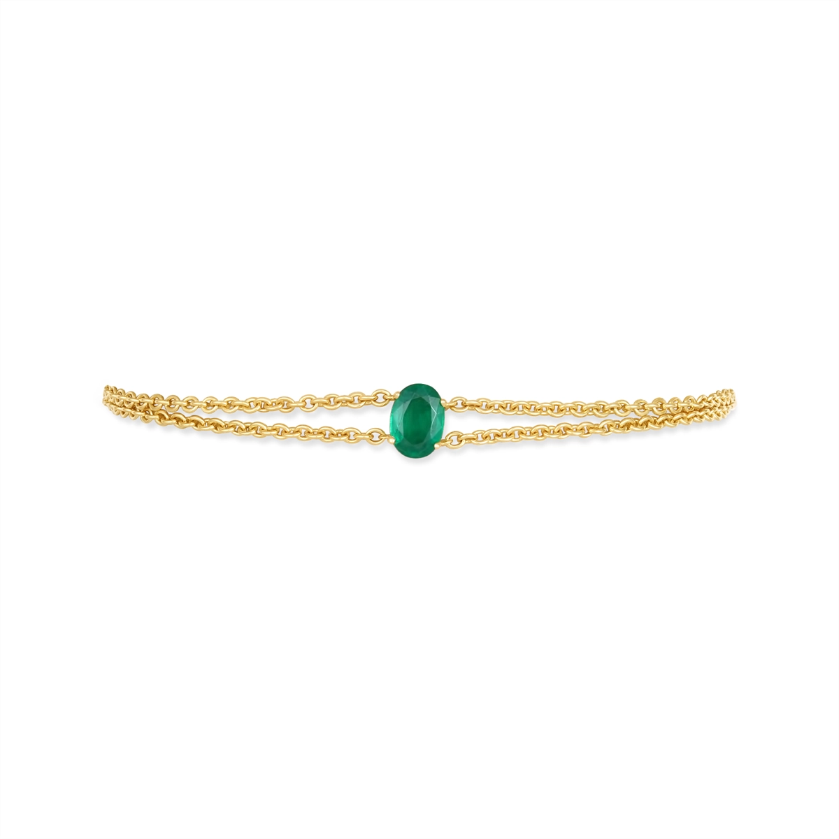 Bracelets Bracelets in Yellow Gold containing Emerald 450572