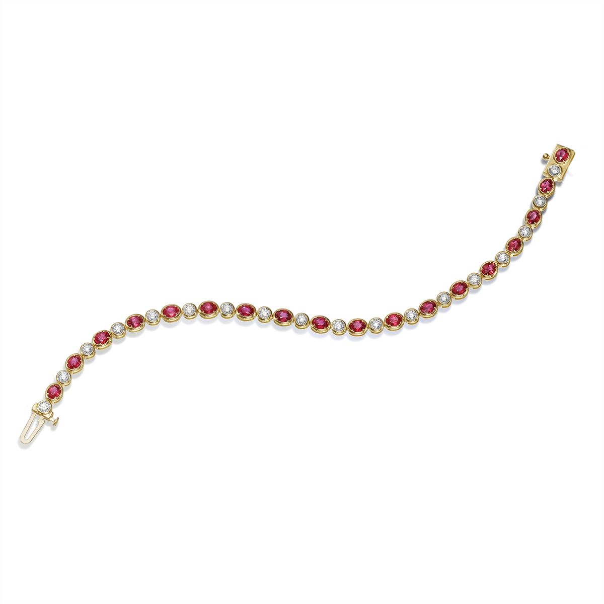 Bracelets Bracelets in Yellow Gold containing Multi-gemstone, Diamond, Ruby 450578