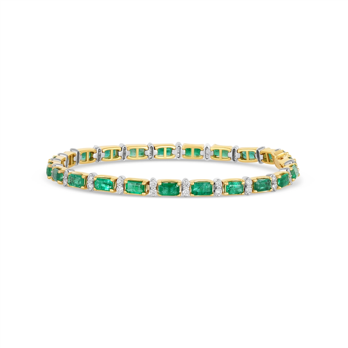 Bracelets Bracelets in Yellow Gold containing Multi-gemstone, Diamond, Emerald 450579