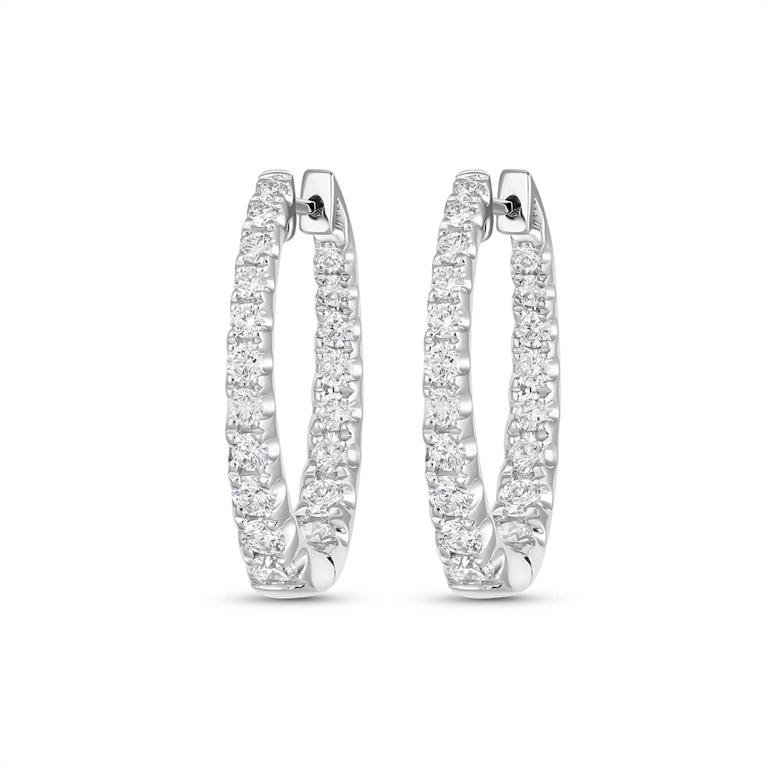 Earrings Earrings in Platinum/Palladium containing Diamond 450627