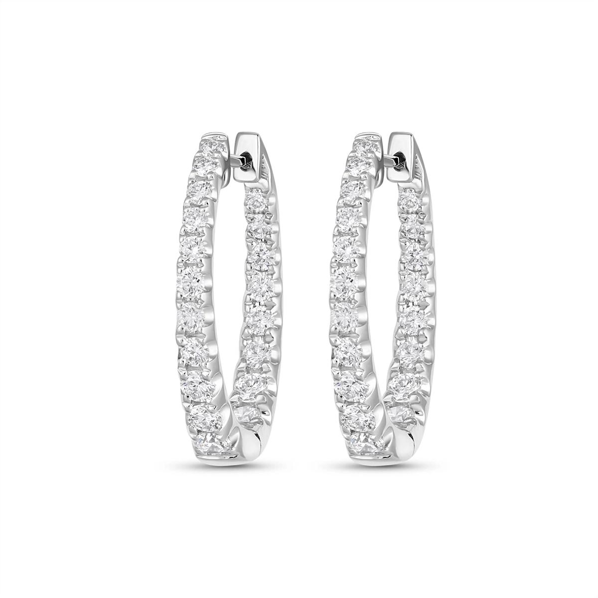 Earrings Earrings in Platinum/Palladium containing Diamond 450627