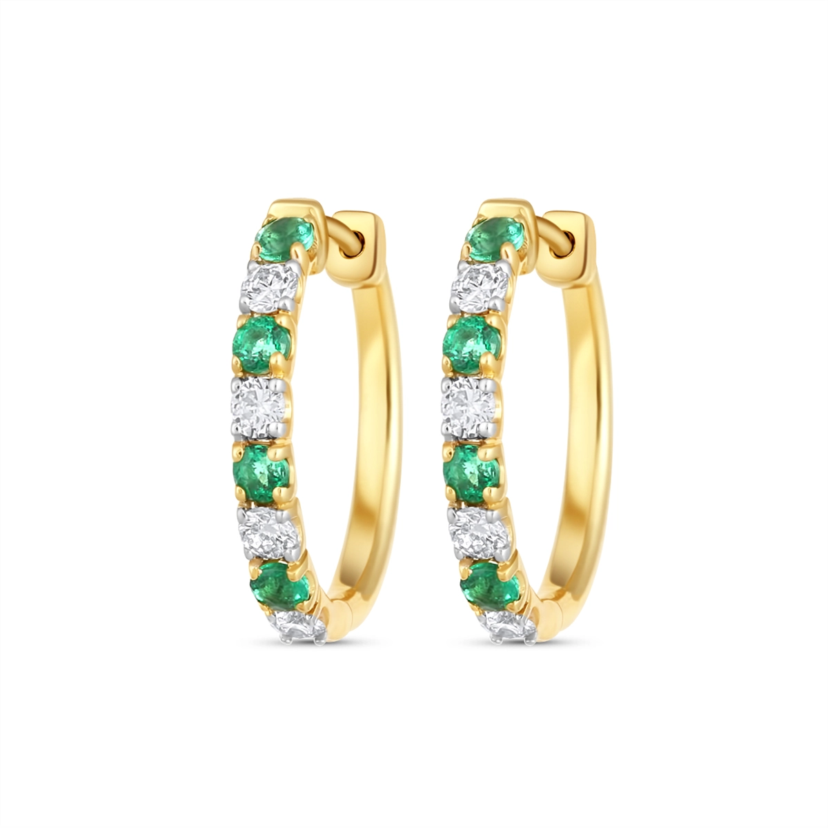 Earrings Earrings in Yellow Gold containing Multi-gemstone, Diamond, Emerald 450646