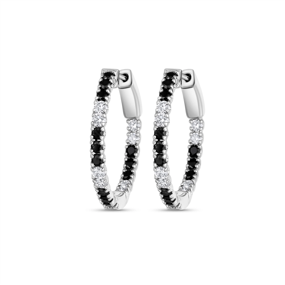 Earrings Earrings in White Gold containing Black diamond, Multi-gemstone, Diamond 450655