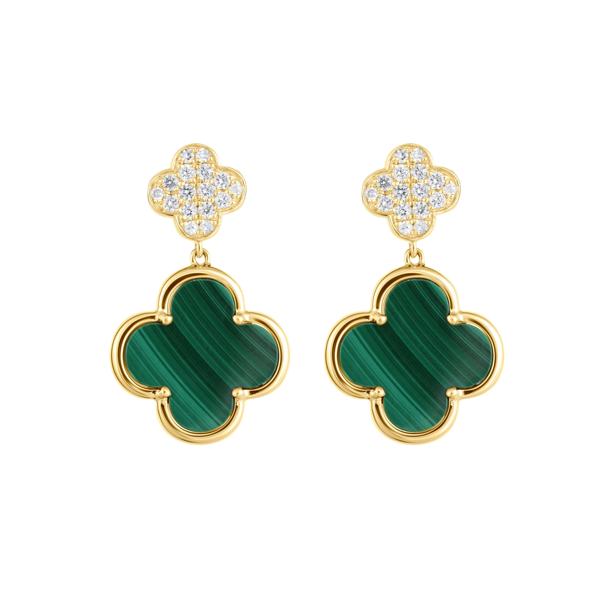 Earrings Earrings in Yellow Gold containing Other, Multi-gemstone, Diamond 450658