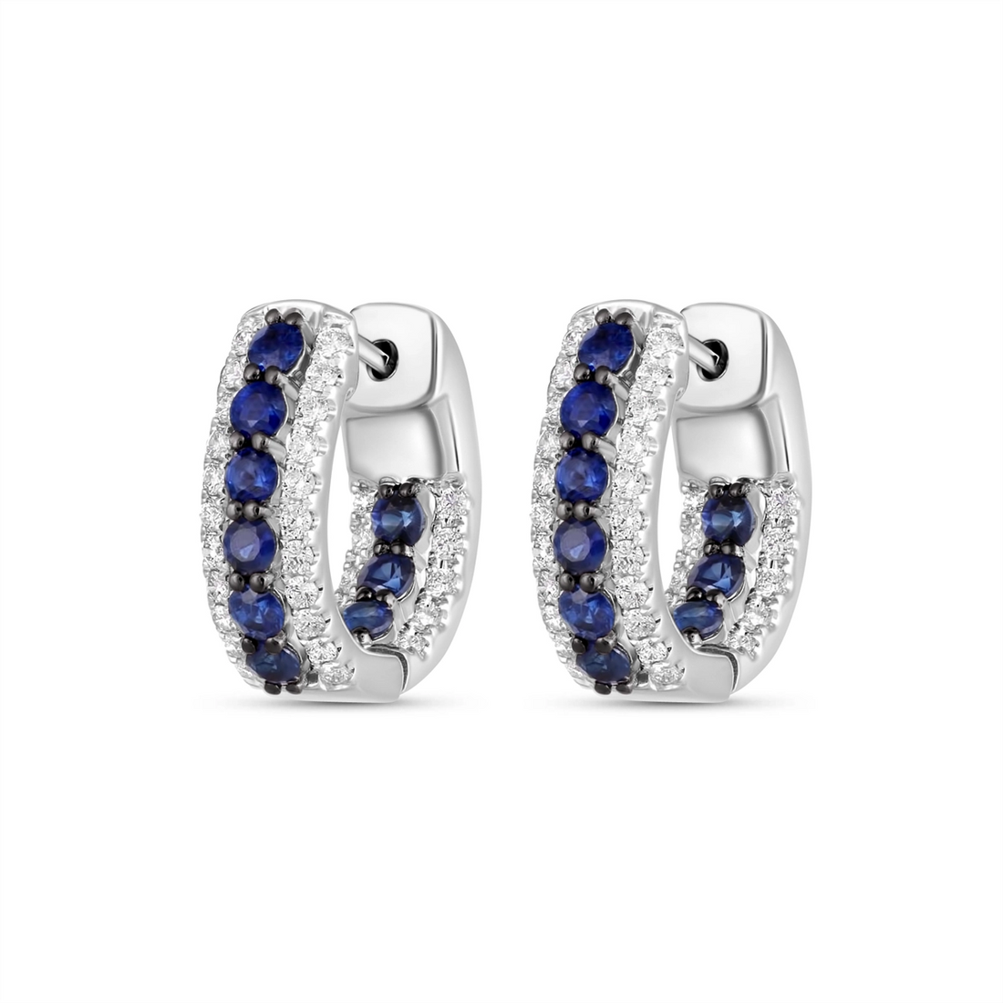 Earrings Earrings in White Gold containing Multi-gemstone, Diamond, Sapphire 450659