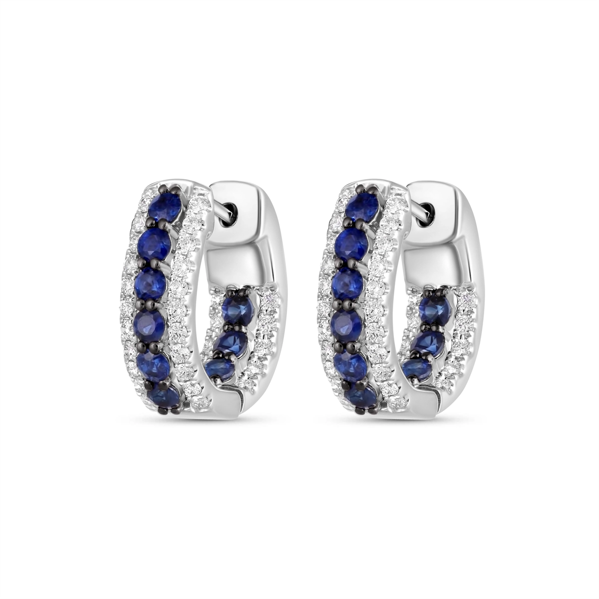 Earrings Earrings in White Gold containing Multi-gemstone, Diamond, Sapphire 450659