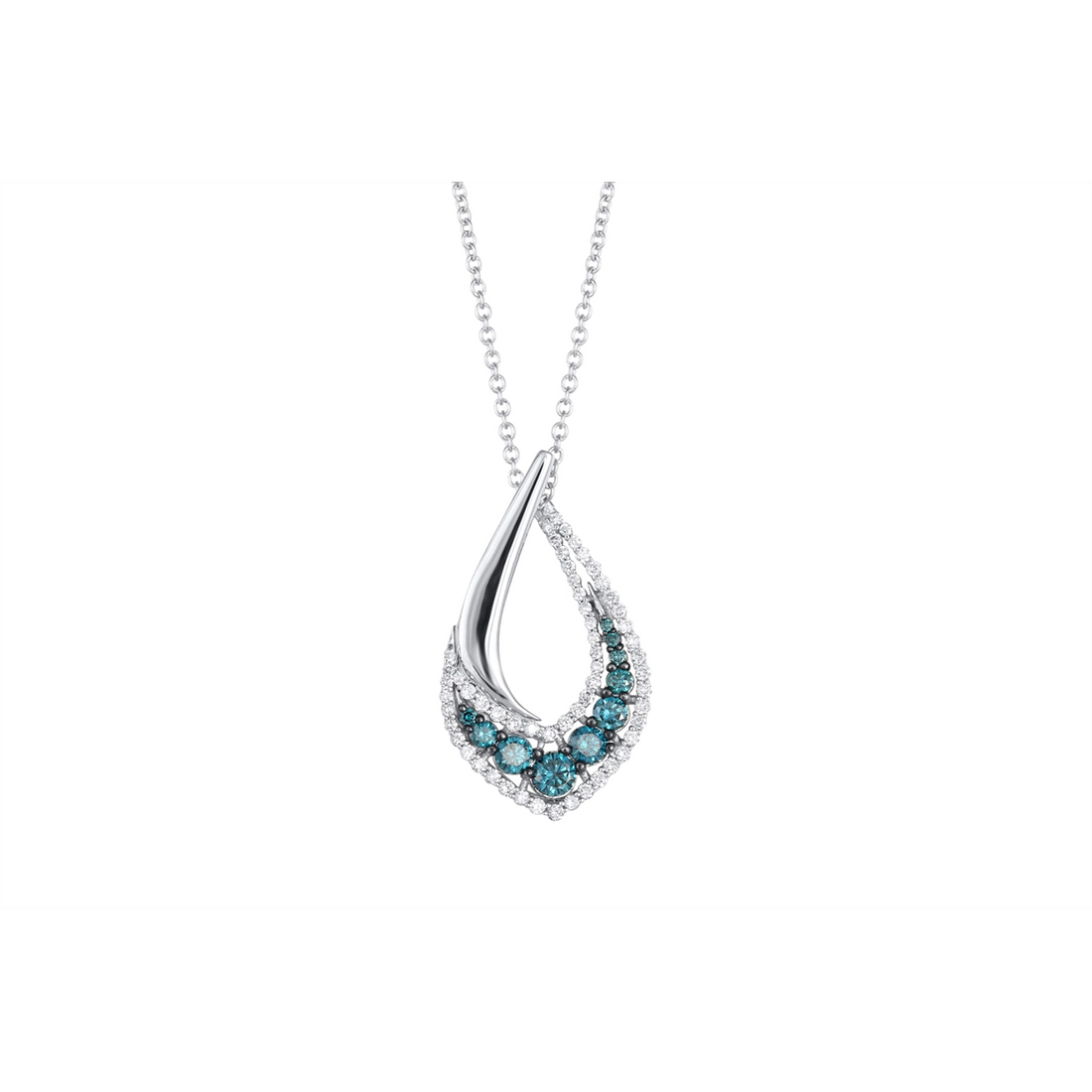 Pendants Necklaces in White Gold containing Other, Multi-gemstone, Diamond 450730