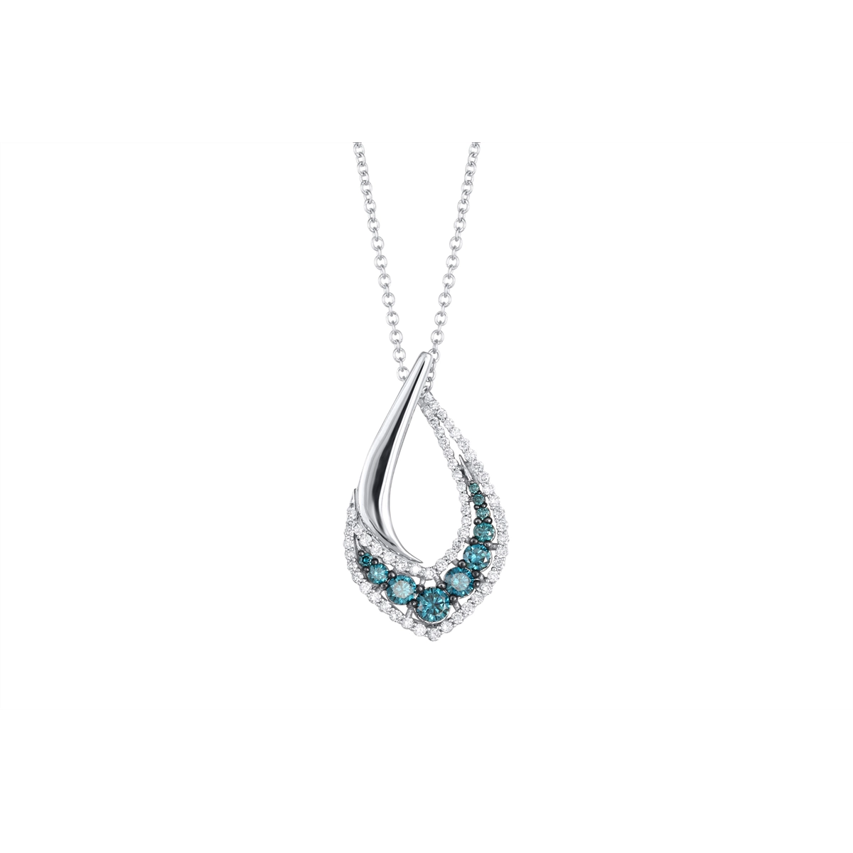 Pendants Necklaces in White Gold containing Other, Multi-gemstone, Diamond 450730