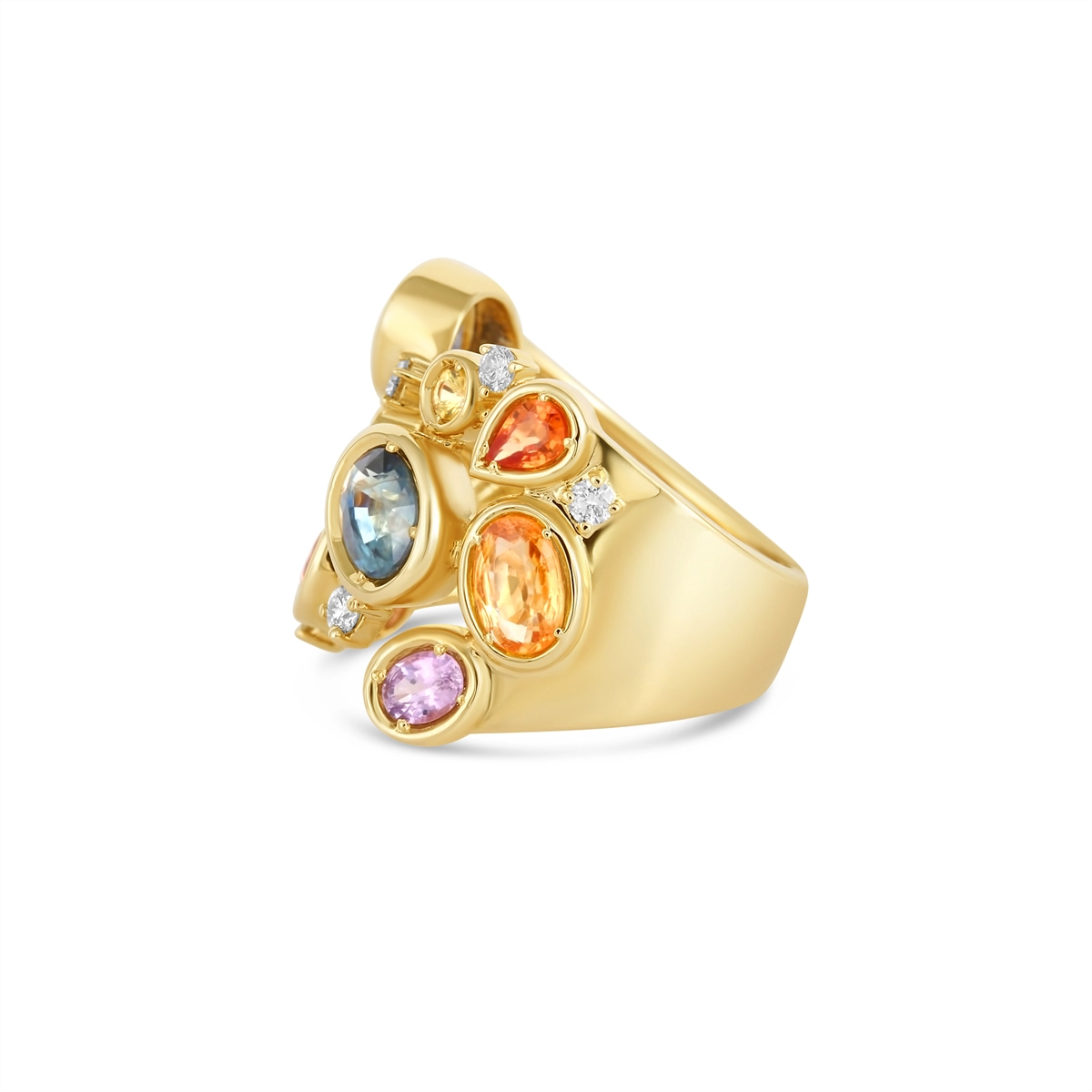 Rings Rings in Yellow Gold containing Other, Multi-gemstone, Diamond 450753