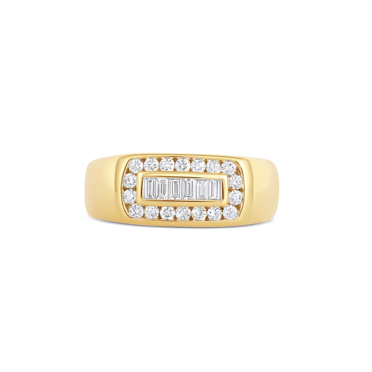 Mens Bands Rings in Yellow Gold containing Diamond 450758