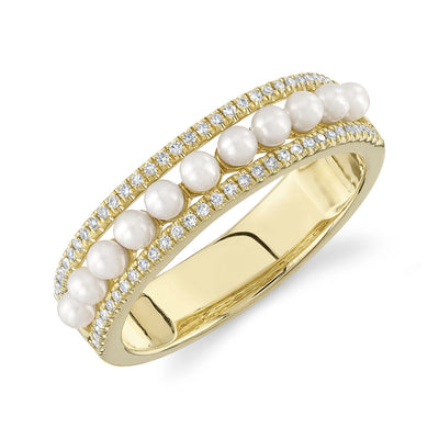 Rings Rings in Yellow Gold containing Multi-gemstone, Diamond, Pearl 450880