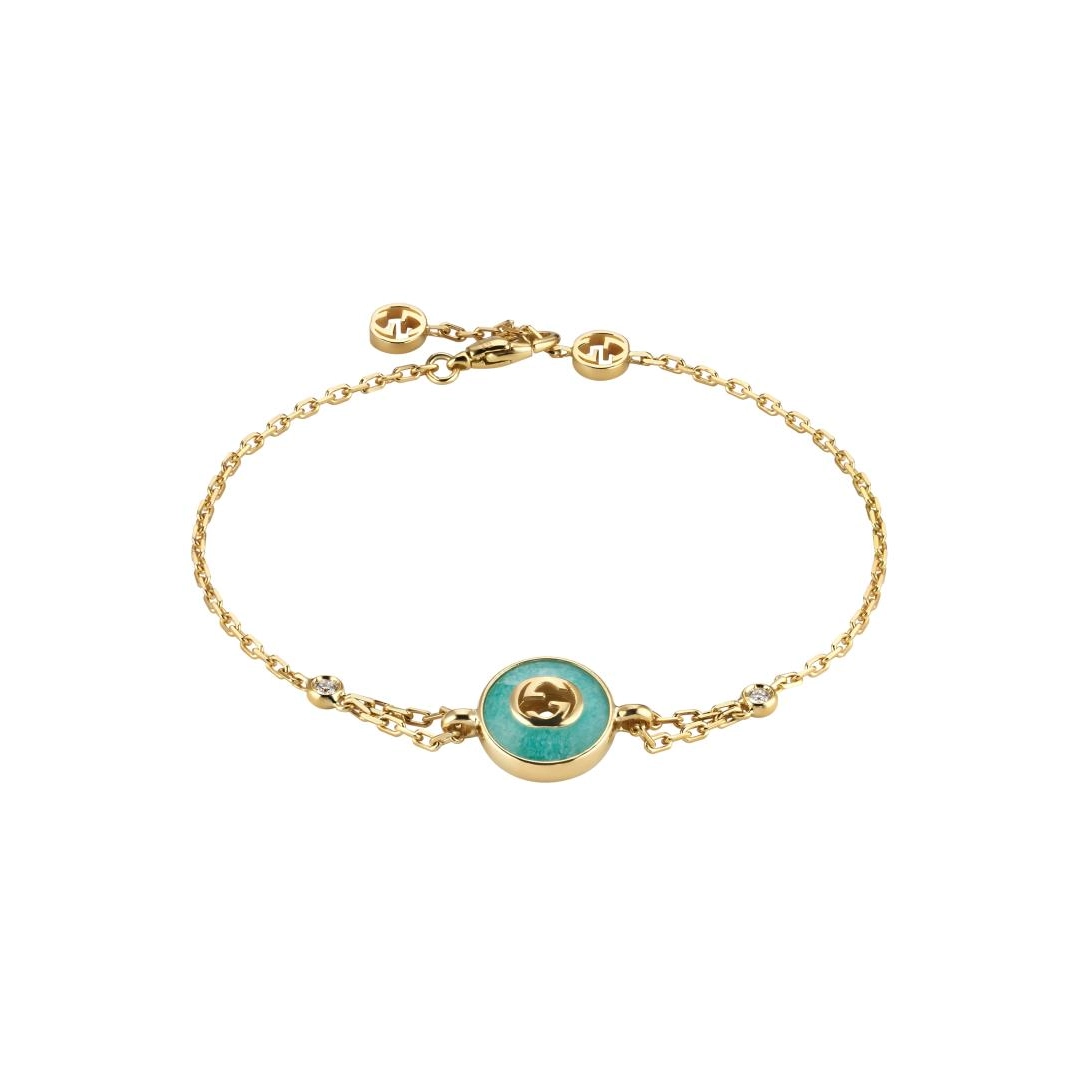 Gucci Bracelets in Yellow Gold containing Other, Multi-gemstone, Diamond YBA831910001017