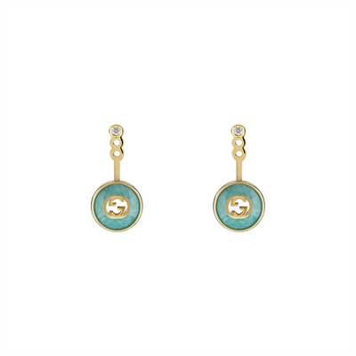 Gucci Earrings in Yellow Gold containing Other, Multi-gemstone, Diamond YBD83200100100U