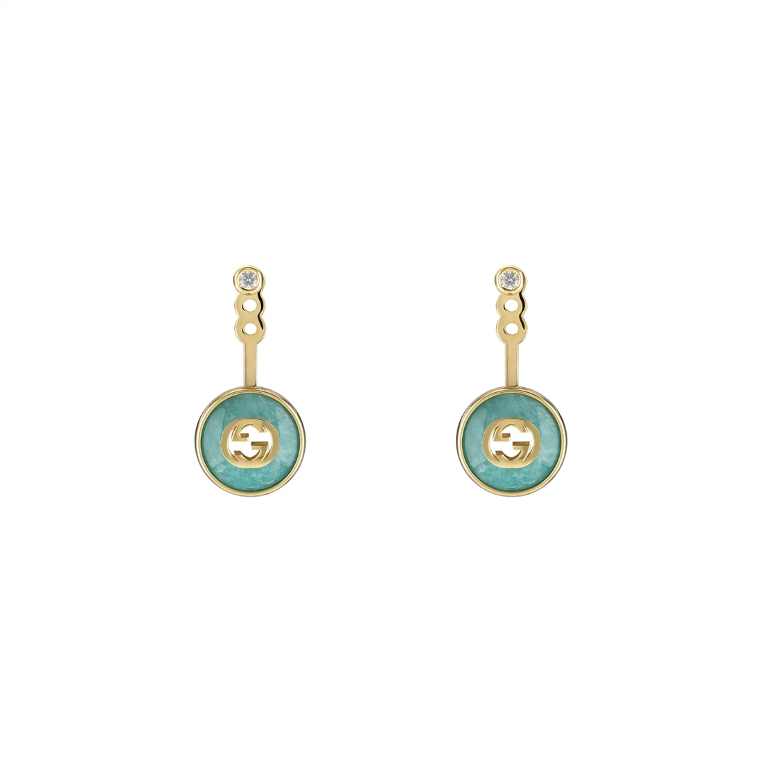 Gucci Earrings in Yellow Gold containing Other, Multi-gemstone, Diamond YBD83200100100U