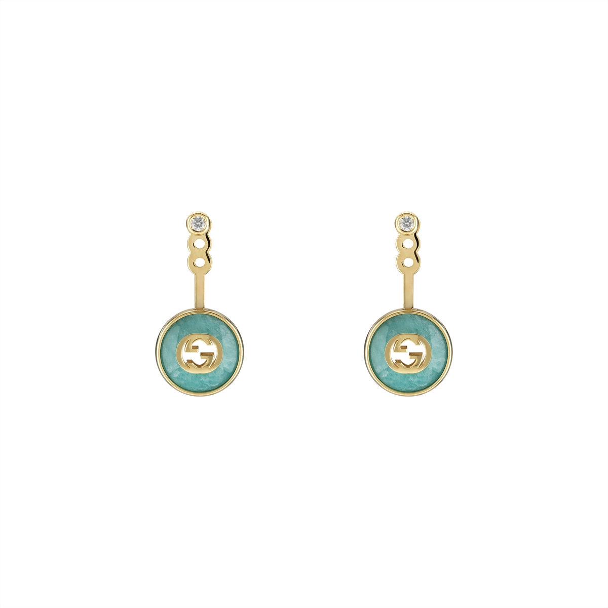 Gucci Earrings in Yellow Gold containing Other, Multi-gemstone, Diamond YBD83200100100U