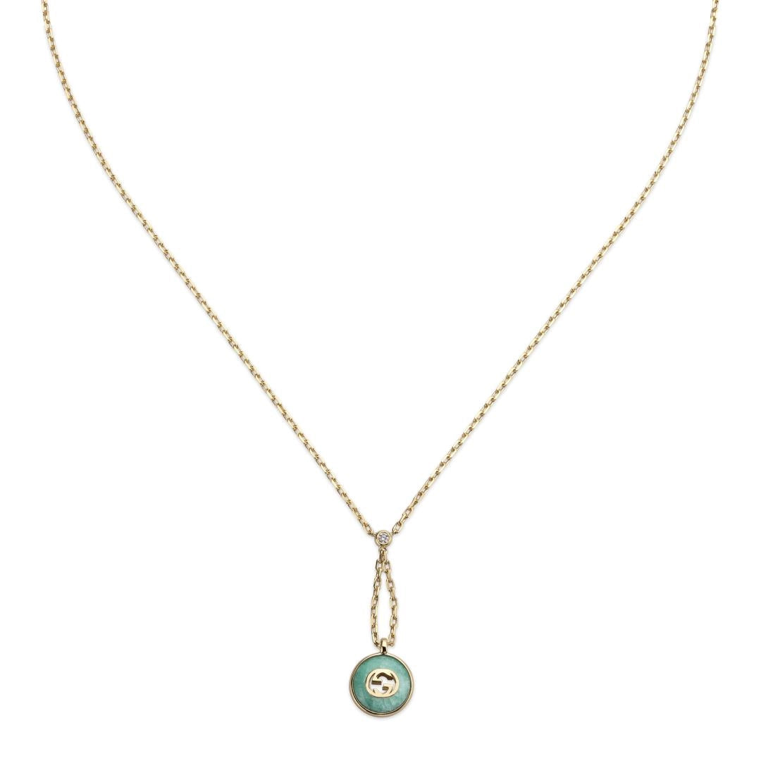 Gucci Necklaces in Yellow Gold containing Other, Multi-gemstone, Diamond YBB83200900100U