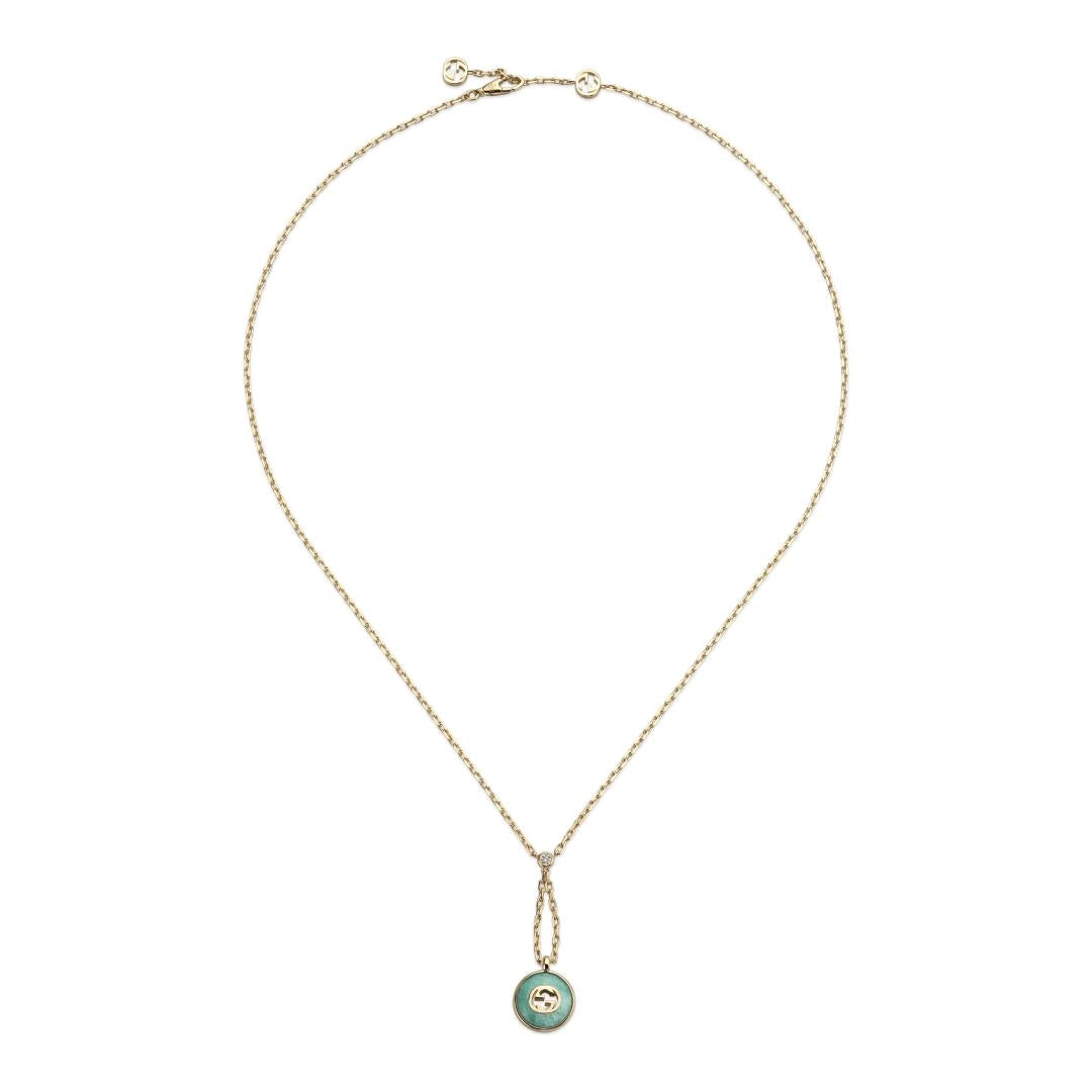 Gucci Necklaces in Yellow Gold containing Other, Multi-gemstone, Diamond YBB83200900100U