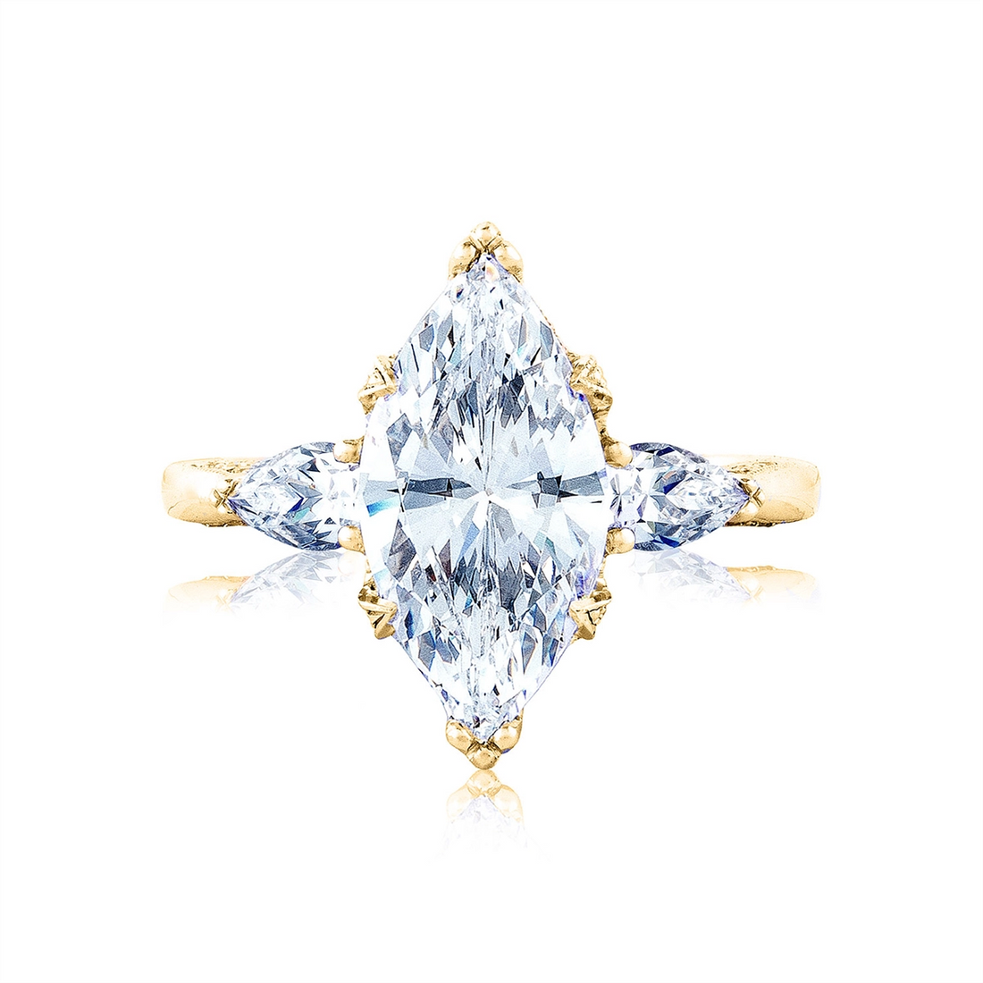 Tacori Engagement Rings in Yellow Gold containing Diamond HT 2628 MQ 15X7.5 Y