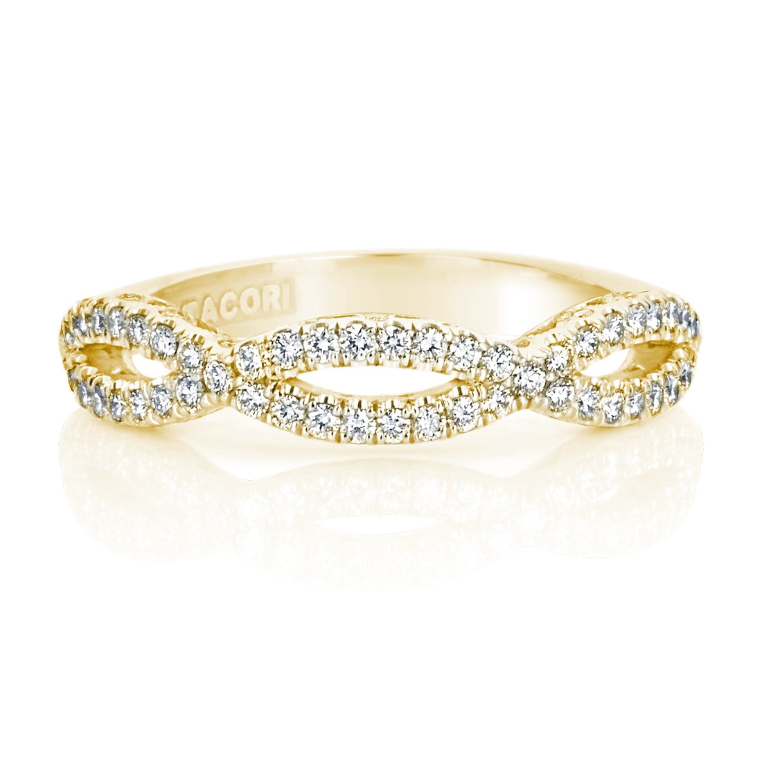Tacori Wedding Rings in Yellow Gold containing Diamond HT 2528 B 1/2 Y - CUSTOM