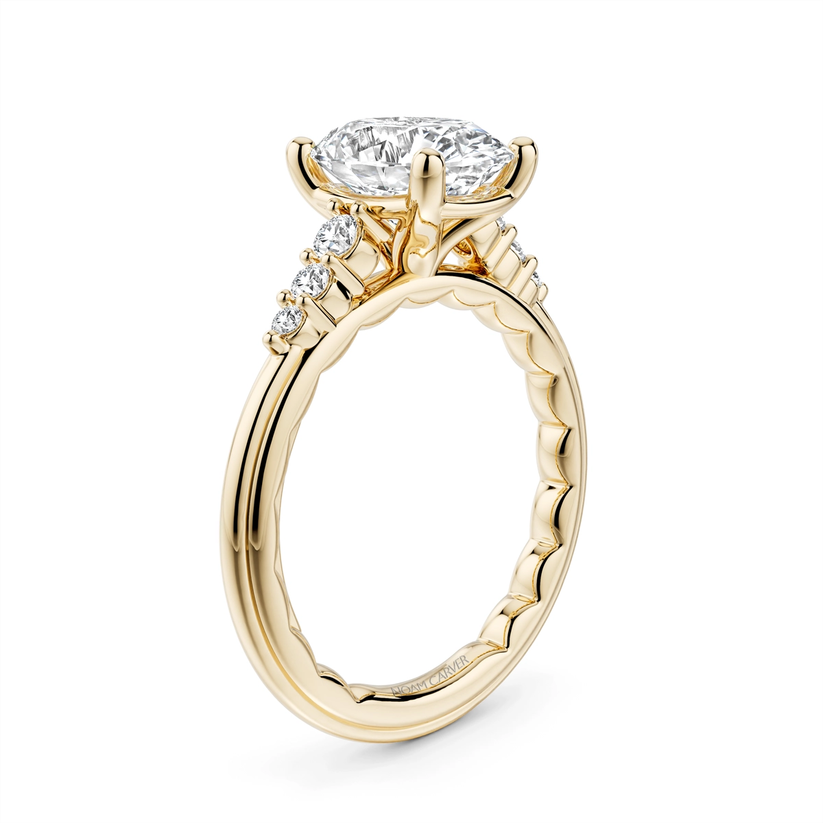 Noam Carver  Engagement Rings in Yellow Gold containing Diamond LU007-02YM2-A