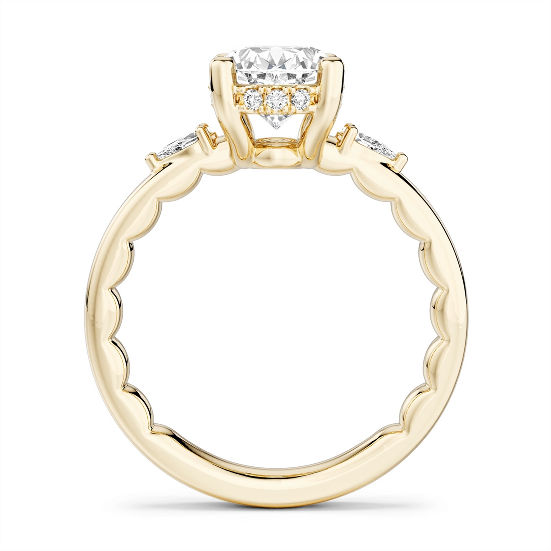 Noam Carver  Engagement Rings in Yellow Gold containing Diamond LU040-01YM2-A
