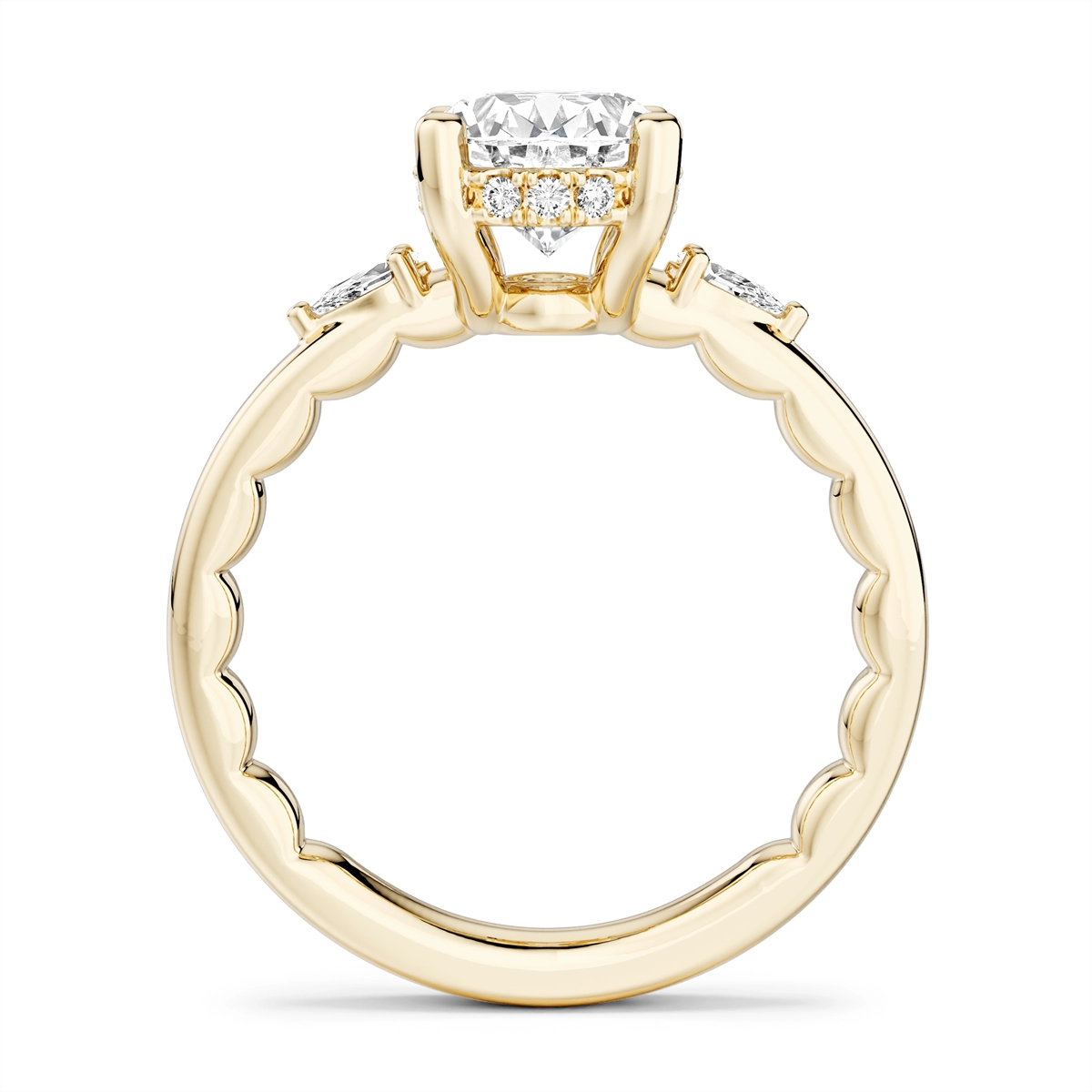 Noam Carver  Engagement Rings in Yellow Gold containing Diamond LU040-01YM2-A