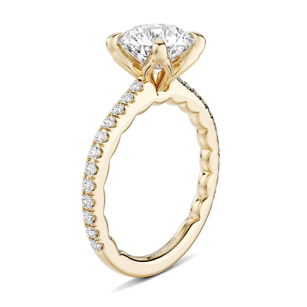Noam Carver  Engagement Rings in Yellow Gold containing Diamond LU048-01YM18-A