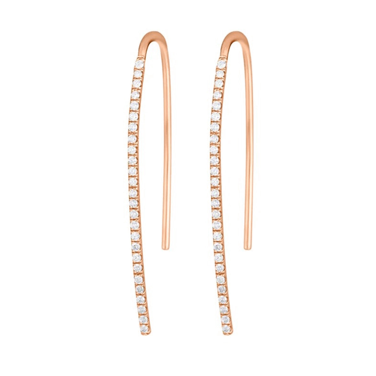 Earrings Earrings in Rose Gold containing Diamond E-16093-TOP