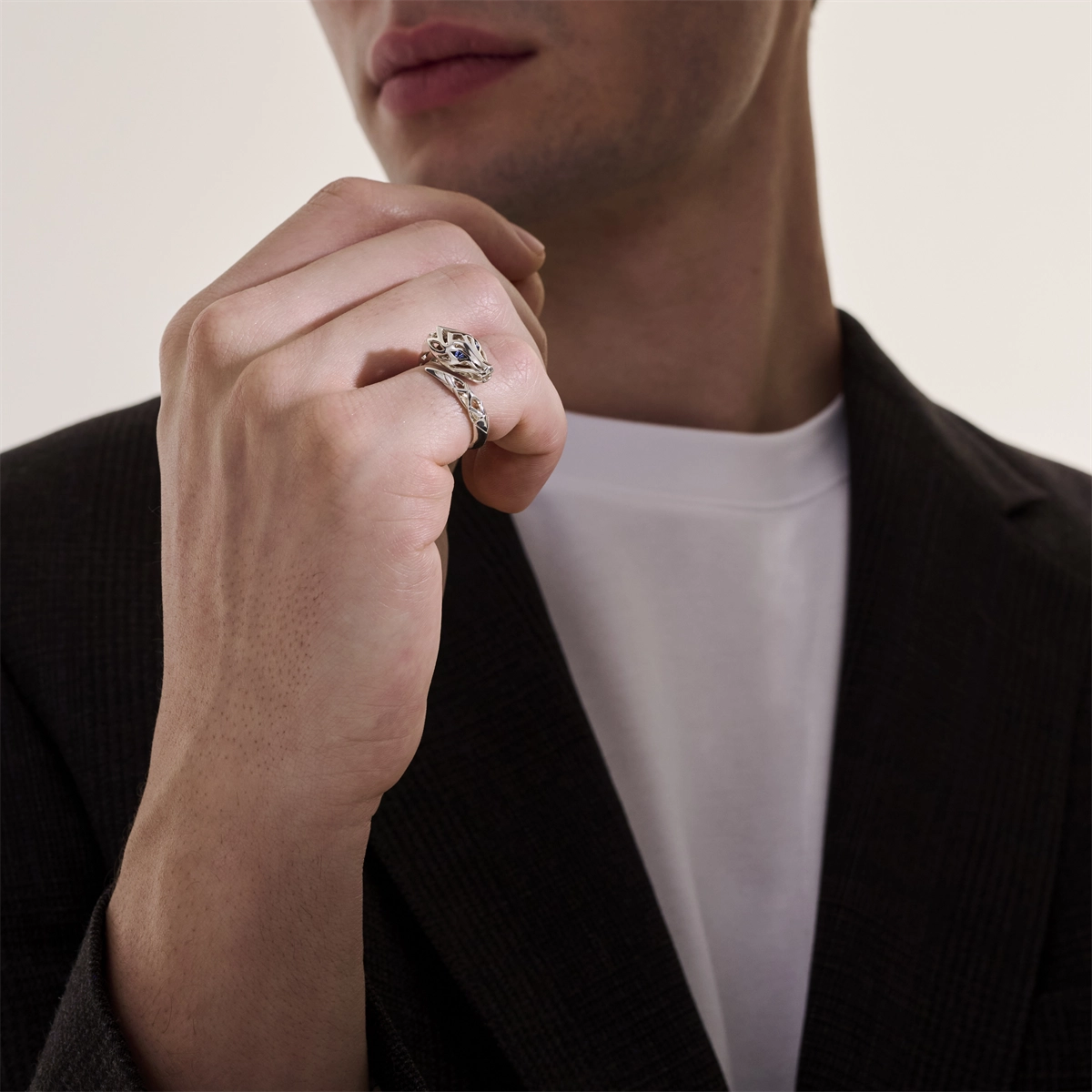 John Hardy Rings in Silver containing Sapphire RBS603551BSPX7