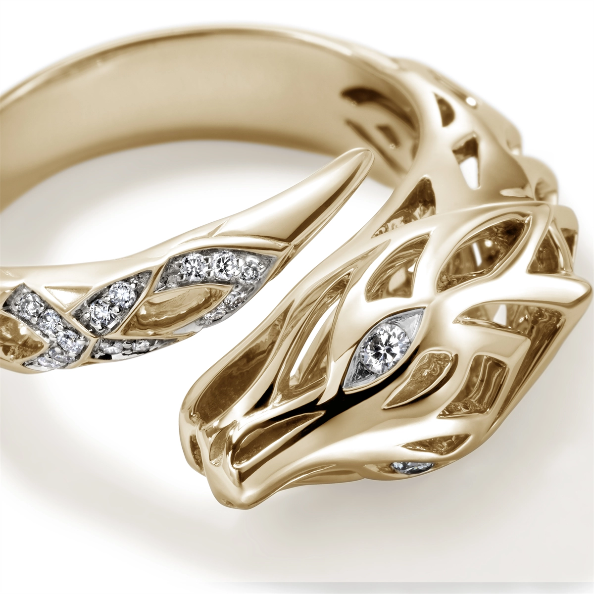 John Hardy Rings in Yellow Gold containing Diamond RGGX603552DIX7