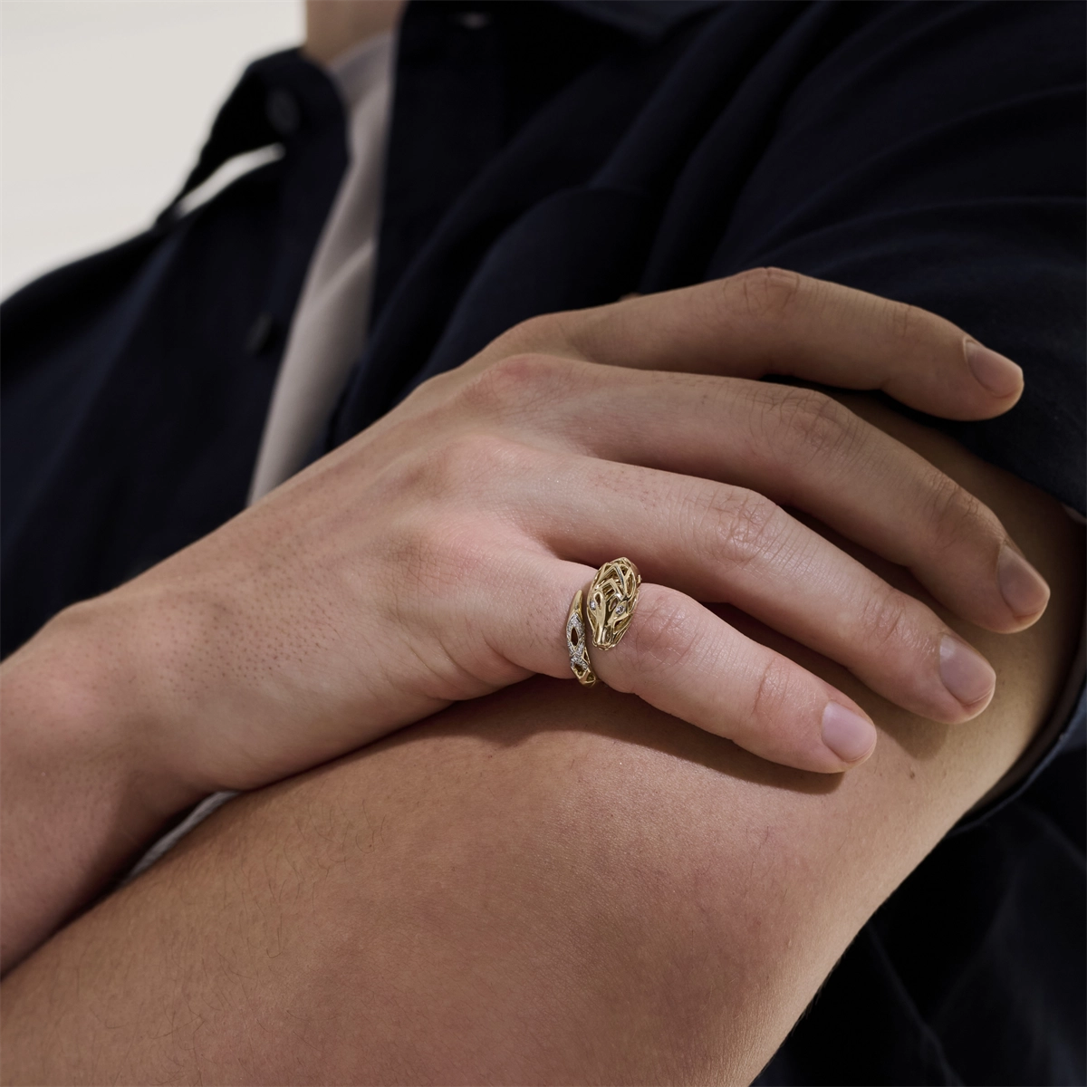 John Hardy Rings in Yellow Gold containing Diamond RGGX603552DIX7