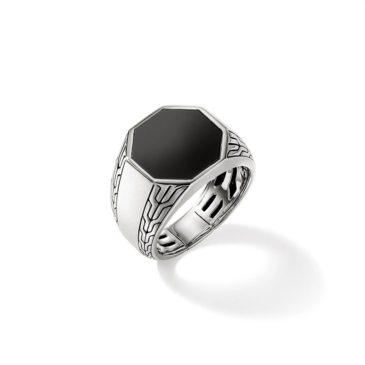 John Hardy Rings in Silver containing Black onyx RMS9011531BONX10