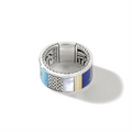 John Hardy Rings in Mixed Metals containing Mother of pearl, Lapis, Multi-gemstone, Turquoise RMZS9009795MOPTQBMX10