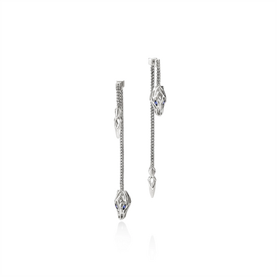 John Hardy Earrings in Silver containing Sapphire EBS603361BSP