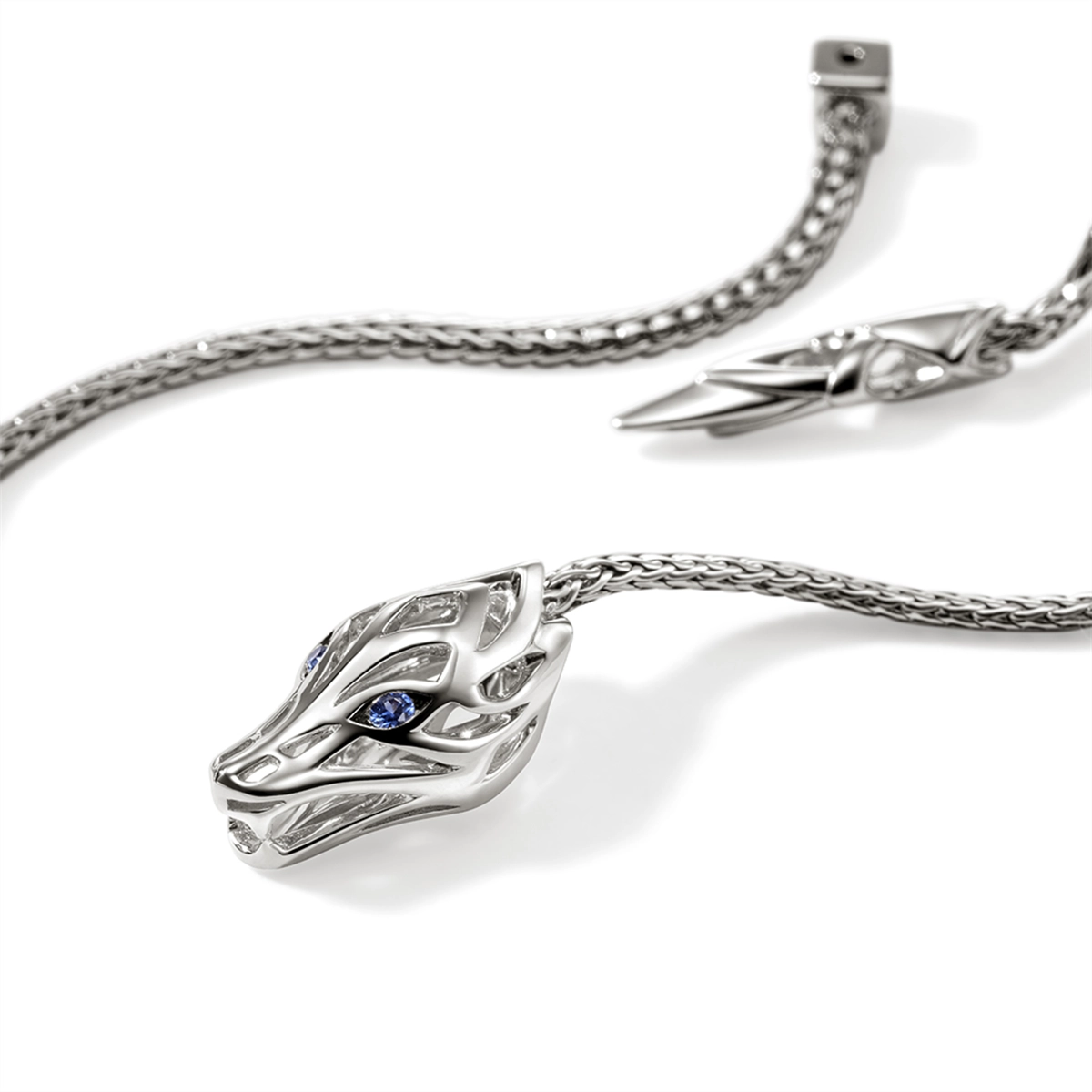John Hardy Earrings in Silver containing Sapphire EBS603361BSP