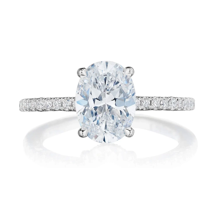 Tacori Engagement Rings in White Gold containing Diamond 2690 1.7 OV 11x8 W