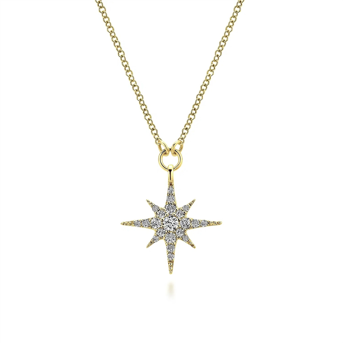 Gabriel & Co Necklaces in Yellow Gold containing Diamond NK4847Y45JJ
