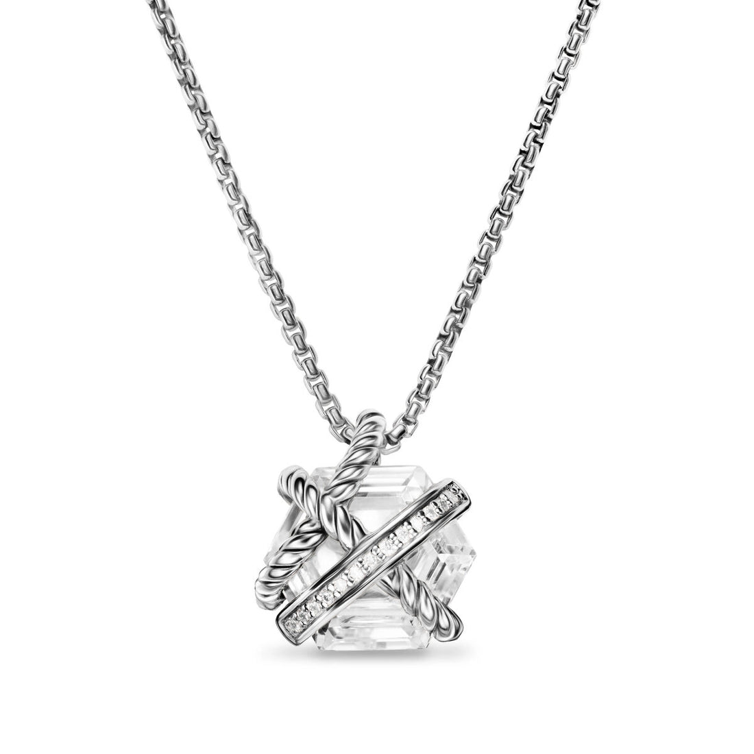 David Yurman Necklaces in Silver containing Other, Multi-gemstone, Diamond N11345DSSACRDI17