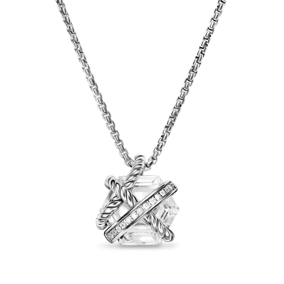David Yurman Necklaces in Silver containing Other, Multi-gemstone, Diamond N11345DSSACRDI17